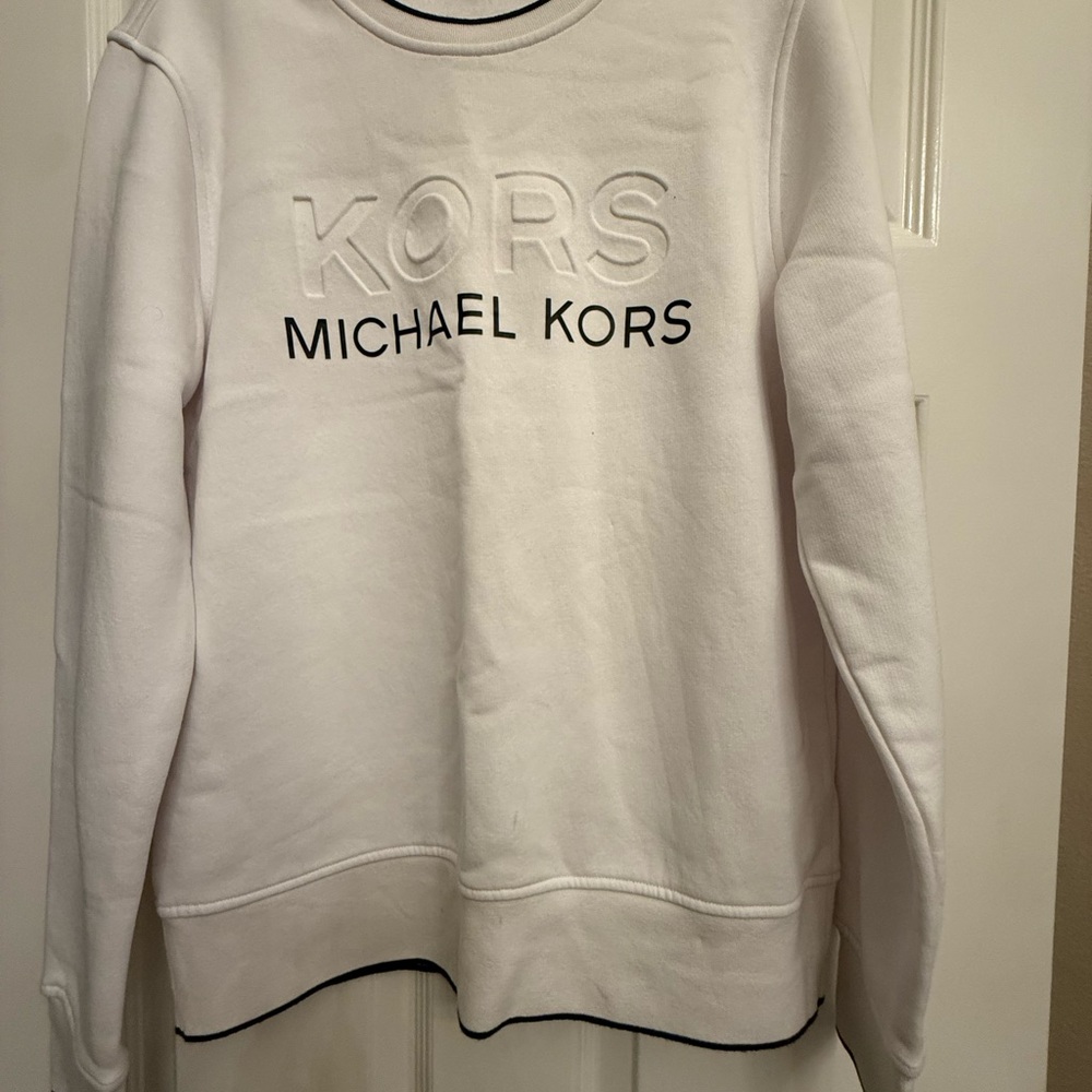 Michael Kors Men's White Crewneck Sweater